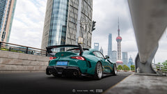 Toyota Supra MK5 A90 A91 3.0 2.0 2020-ON with Aftermarket Parts - Unicorn GT3 Widebody Rear Diffuser & Widebody Rear Diffuser Undertray & Widebody Rear Canards Carbon Fiber/FRP from Geex Village