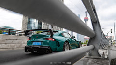 Toyota Supra MK5 A90 A91 3.0 2.0 2020-ON with Aftermarket Parts - Unicorn GT3 Widebody Rear Diffuser & Widebody Rear Diffuser Undertray & Widebody Rear Canards Carbon Fiber/FRP from Geex Village