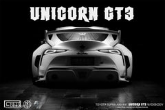 Toyota Supra MK5 A90 A91 3.0 2.0 2020-ON with Aftermarket Parts - Unicorn GT3 Widebody Rear Diffuser & Widebody Rear Diffuser Undertray & Widebody Rear Canards Carbon Fiber/FRP from Geex Village