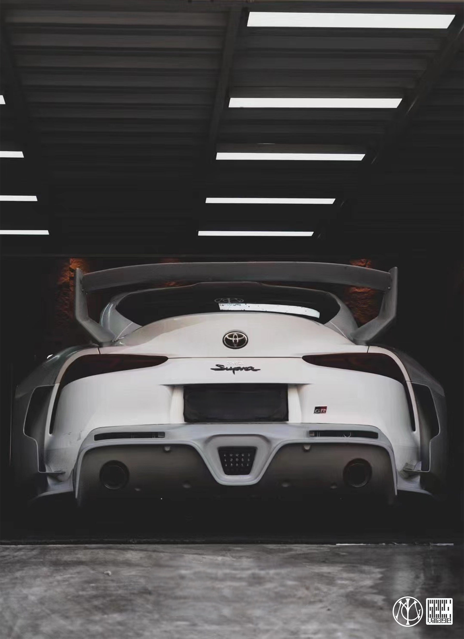 Toyota Supra MK5 A90 A91 3.0 2.0 2020-ON with Aftermarket Parts - Unicorn GT3 Widebody Rear Diffuser & Widebody Rear Diffuser Undertray & Widebody Rear Canards Carbon Fiber/FRP from Geex Village