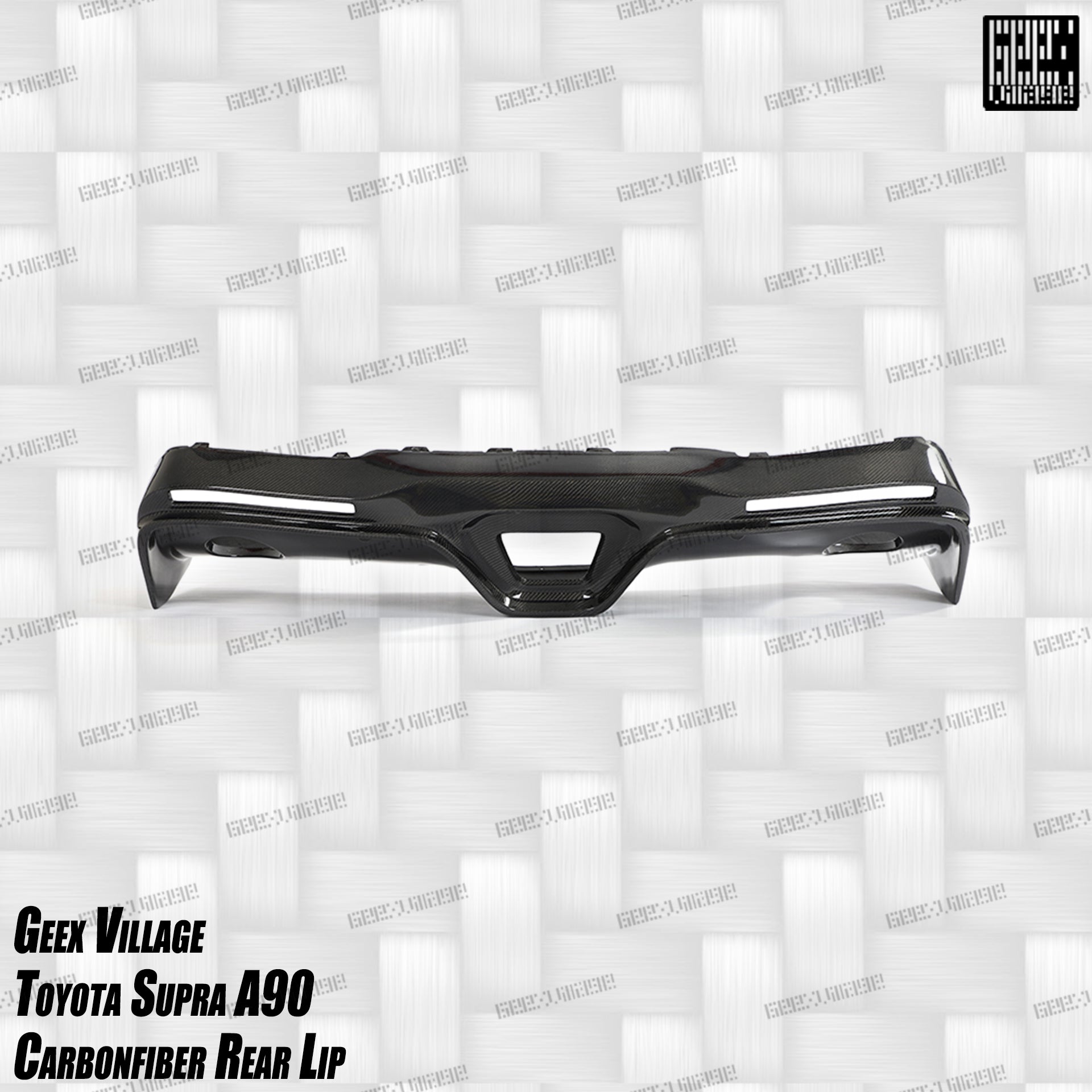 Toyota Supra MK5 A90 A91 3.0 2.0 2020-ON with Aftermarket Parts - Unicorn GT3 Widebody Rear Diffuser & Widebody Rear Diffuser Undertray & Widebody Rear Canards Carbon Fiber/FRP from Geex Village
