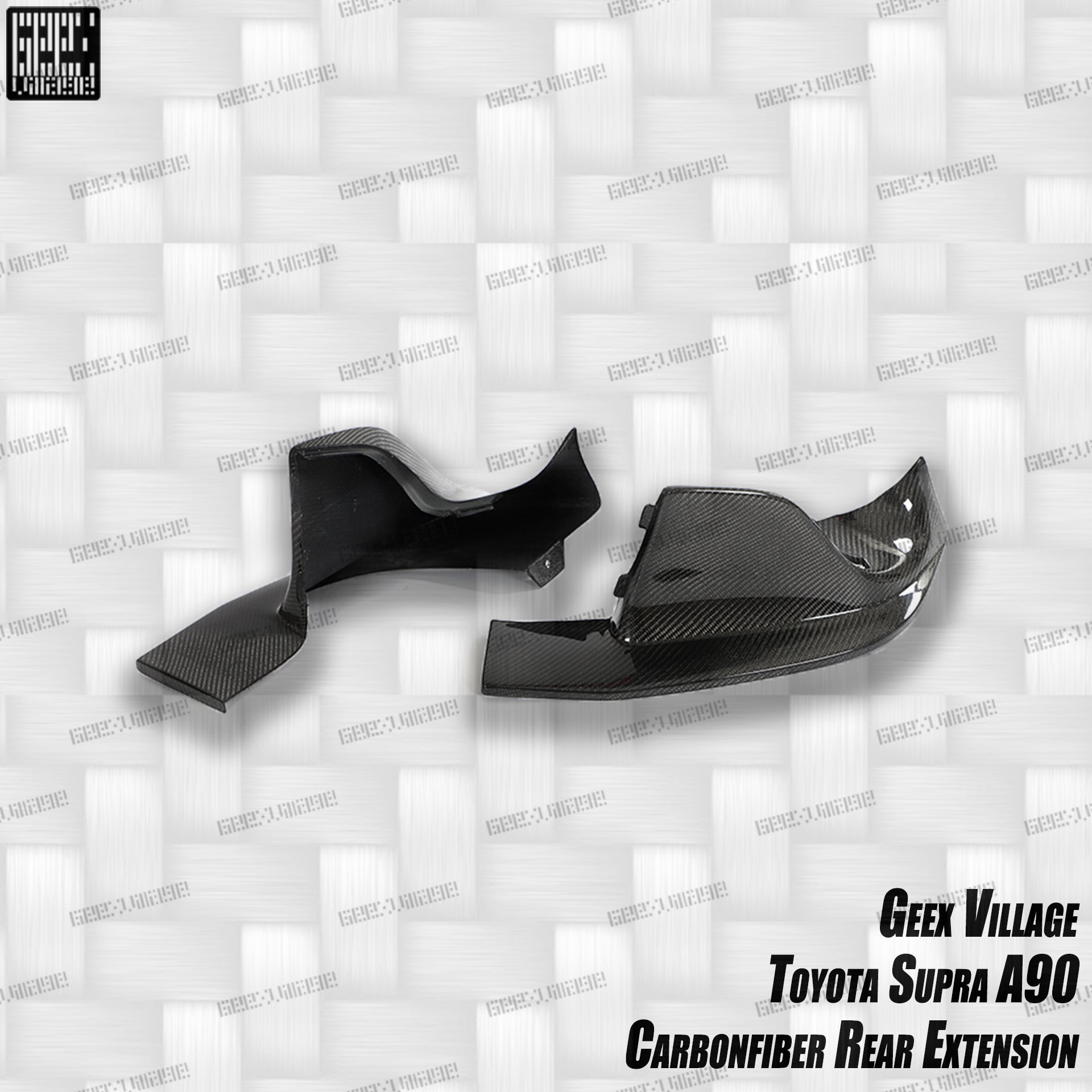 Toyota Supra MK5 A90 A91 3.0 2.0 2020-ON with Aftermarket Parts - Unicorn GT3 Widebody Rear Diffuser & Widebody Rear Diffuser Undertray & Widebody Rear Canards Carbon Fiber/FRP from Geex Village