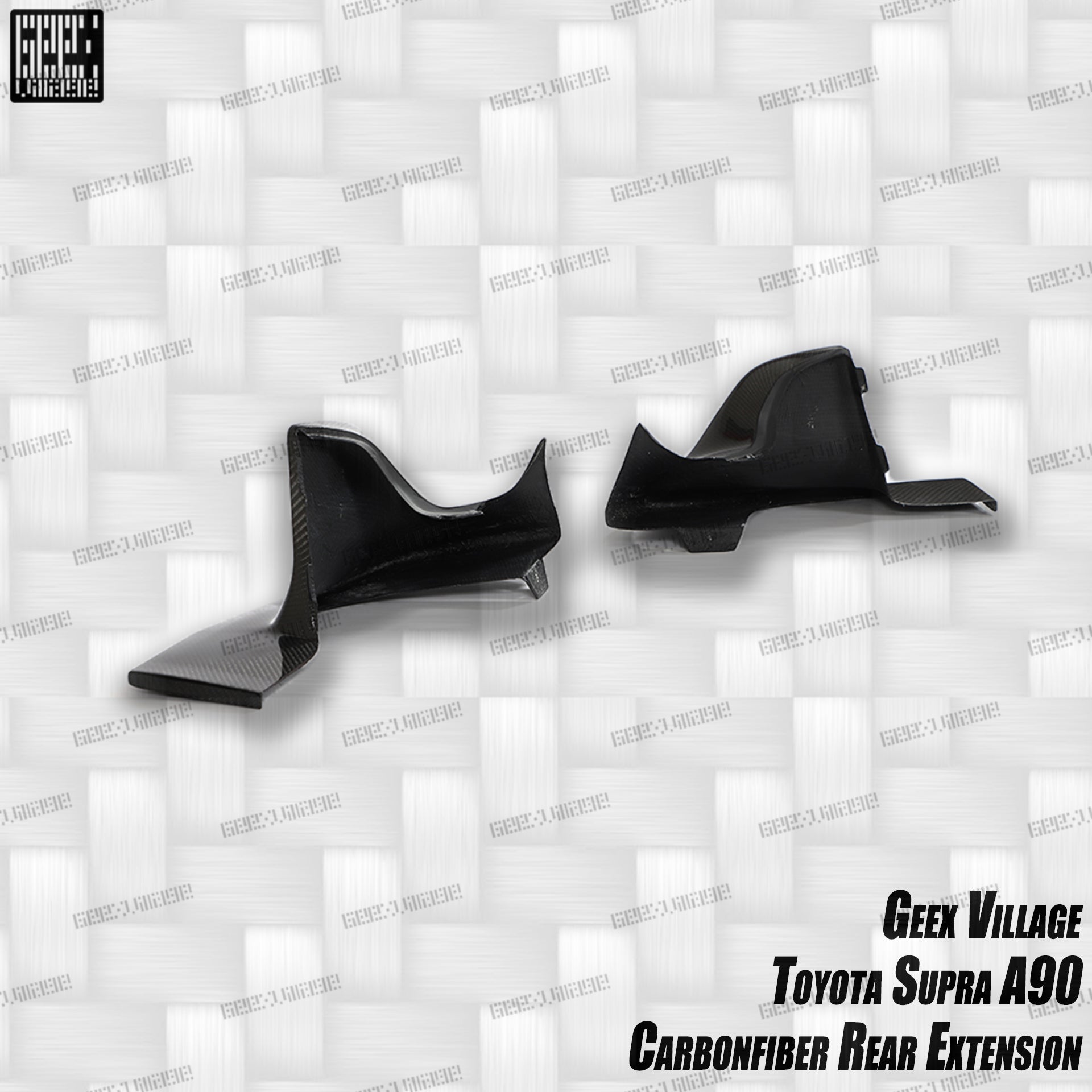 Toyota Supra MK5 A90 A91 3.0 2.0 2020-ON with Aftermarket Parts - Unicorn GT3 Widebody Rear Diffuser & Widebody Rear Diffuser Undertray & Widebody Rear Canards Carbon Fiber/FRP from Geex Village
