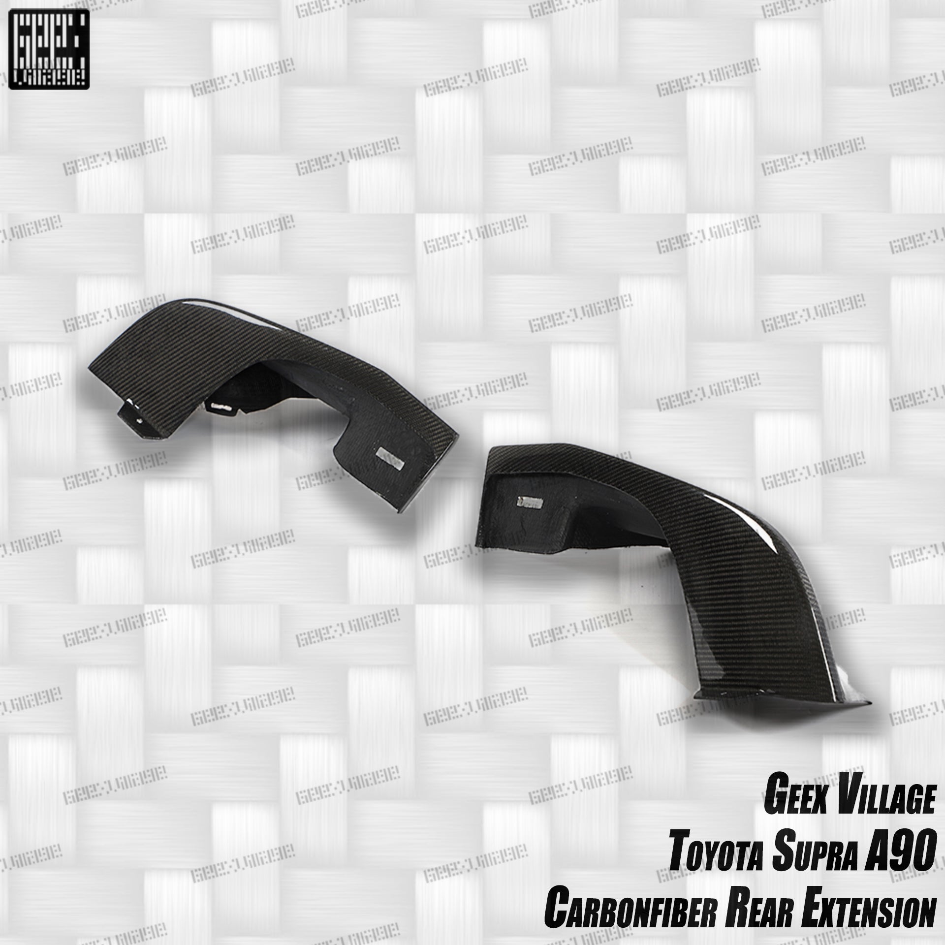 Toyota Supra MK5 A90 A91 3.0 2.0 2020-ON with Aftermarket Parts - Unicorn GT3 Widebody Rear Diffuser & Widebody Rear Diffuser Undertray & Widebody Rear Canards Carbon Fiber/FRP from Geex Village