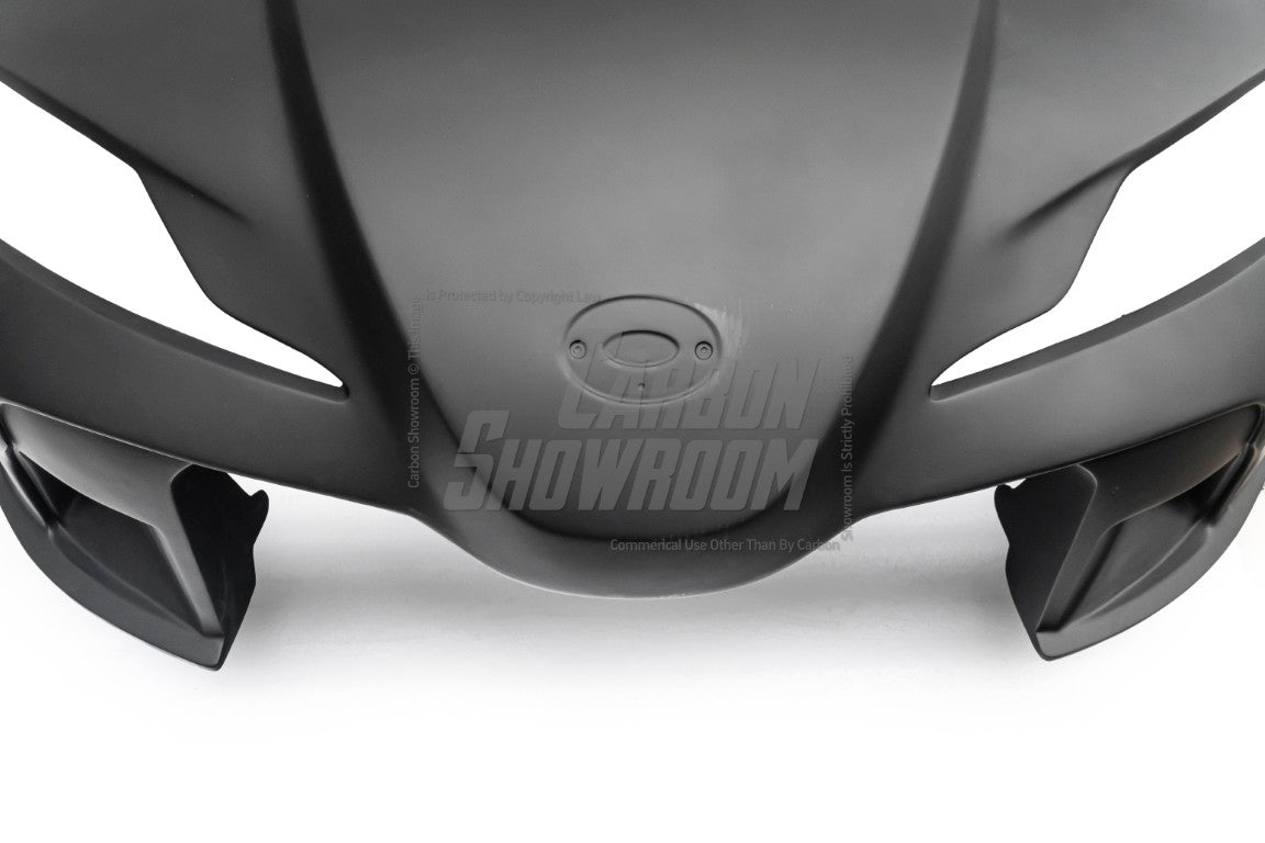 Toyota Supra MK5 A90 A91 3.0 2.0 2020-ON with Aftermarket Parts - Unicorn GT3 Clamshell Hood and Front Bumper & Steel Brackets and Cable for Clamshell Hood and Bumper Carbon Fiber/FRP/Steel from Geex Village