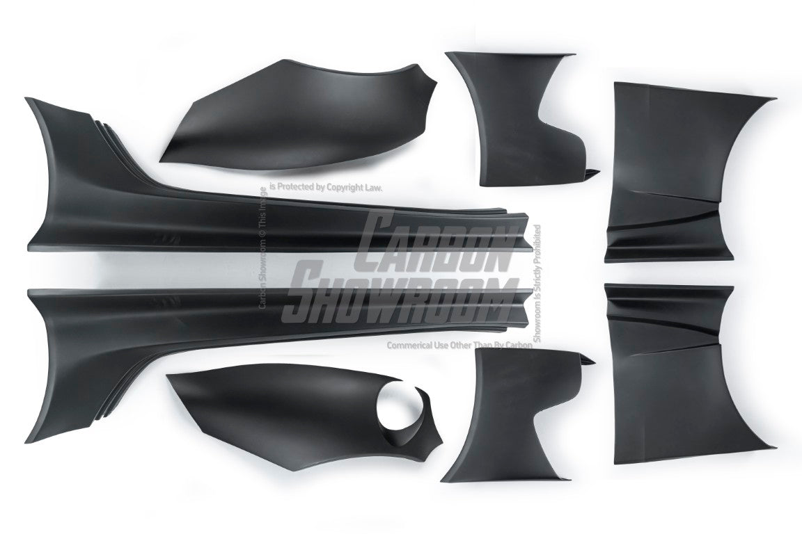 Toyota Supra MK5 A90 A91 3.0 2.0 2020-ON with Aftermarket Parts - Unicorn GT3 Widebody Fender Flares, Wheel Arches, and Side Skirts Carbon Fiber/FRP from Geex Village
