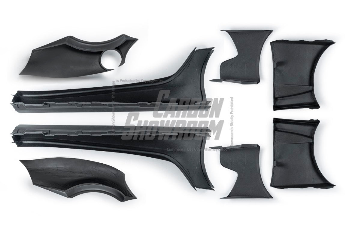 Toyota Supra MK5 A90 A91 3.0 2.0 2020-ON with Aftermarket Parts - Unicorn GT3 Widebody Fender Flares, Wheel Arches, and Side Skirts Carbon Fiber/FRP from Geex Village