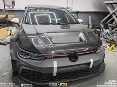 Volkswagen Golf GTI & R-Line MK8 2022 2023 2024 with Aftermarket Parts - Front Bumper Cutout&nbsp;Carbon Fiber from Geex Village