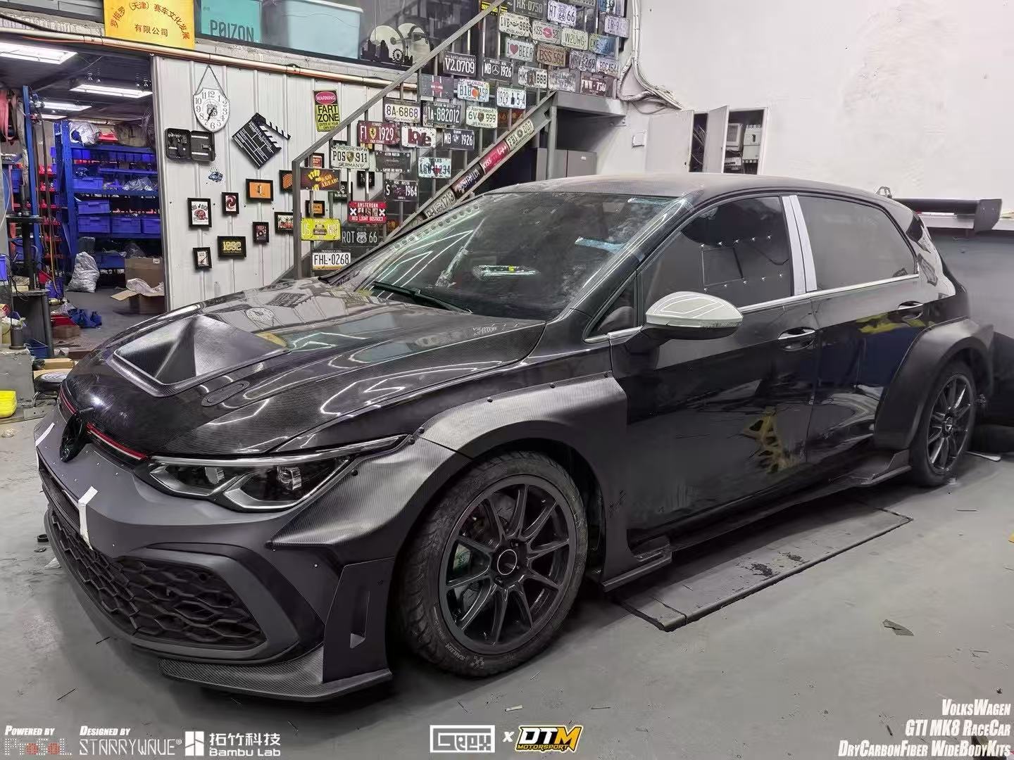 Volkswagen Golf GTI R MK8 2022-ON with Aftermarket Parts - Side Skirts and Extension Carbon Fiber from Geex Village