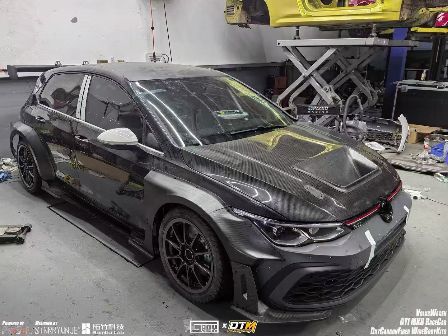 Volkswagen Golf GTI R MK8 2022-ON with Aftermarket Parts - Side Skirts and Extension Carbon Fiber from Geex Village