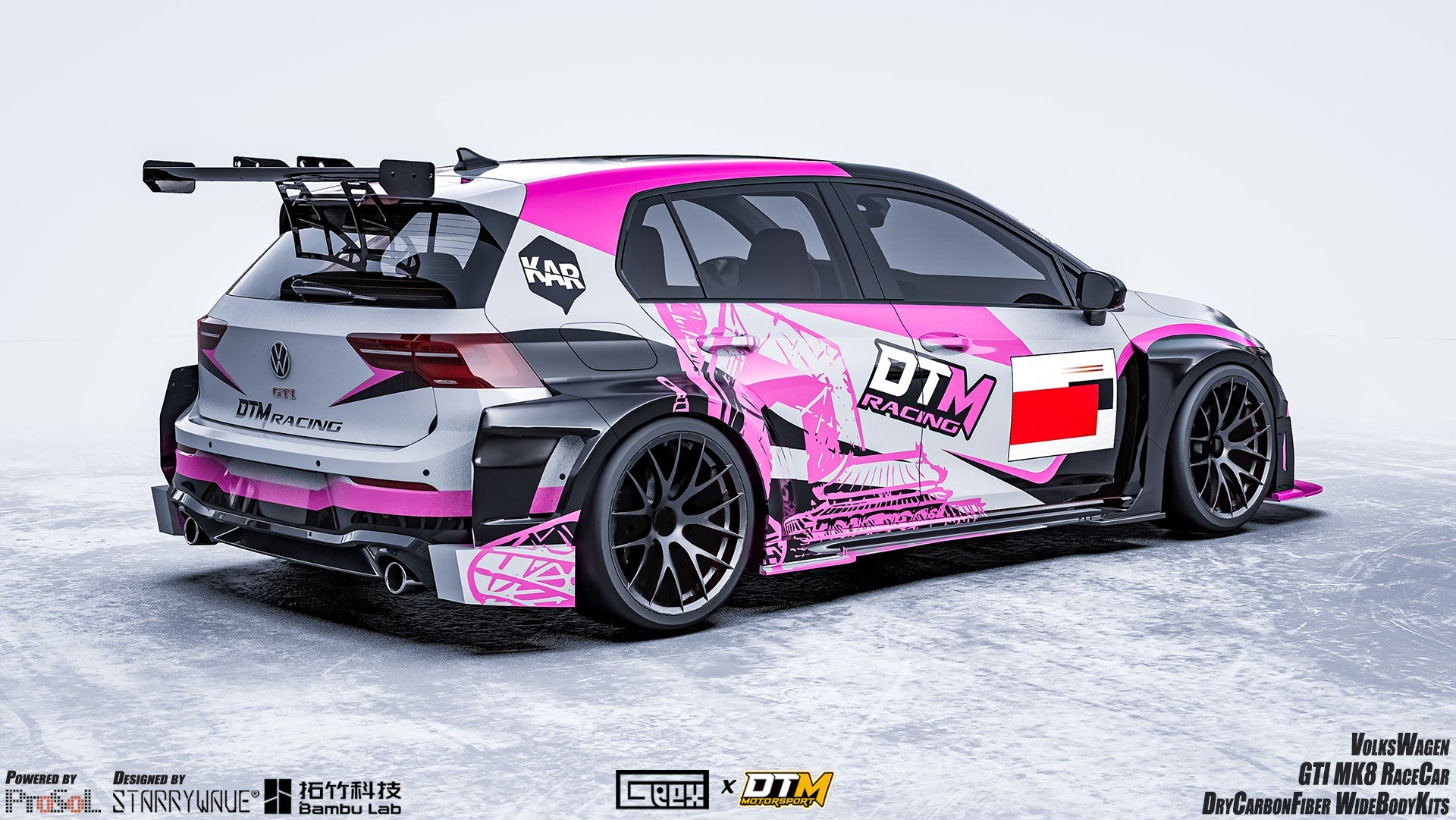 Volkswagen Golf GTI R MK8 2022-ON with Aftermarket Parts - Side Skirts and Extension Carbon Fiber from Geex Village