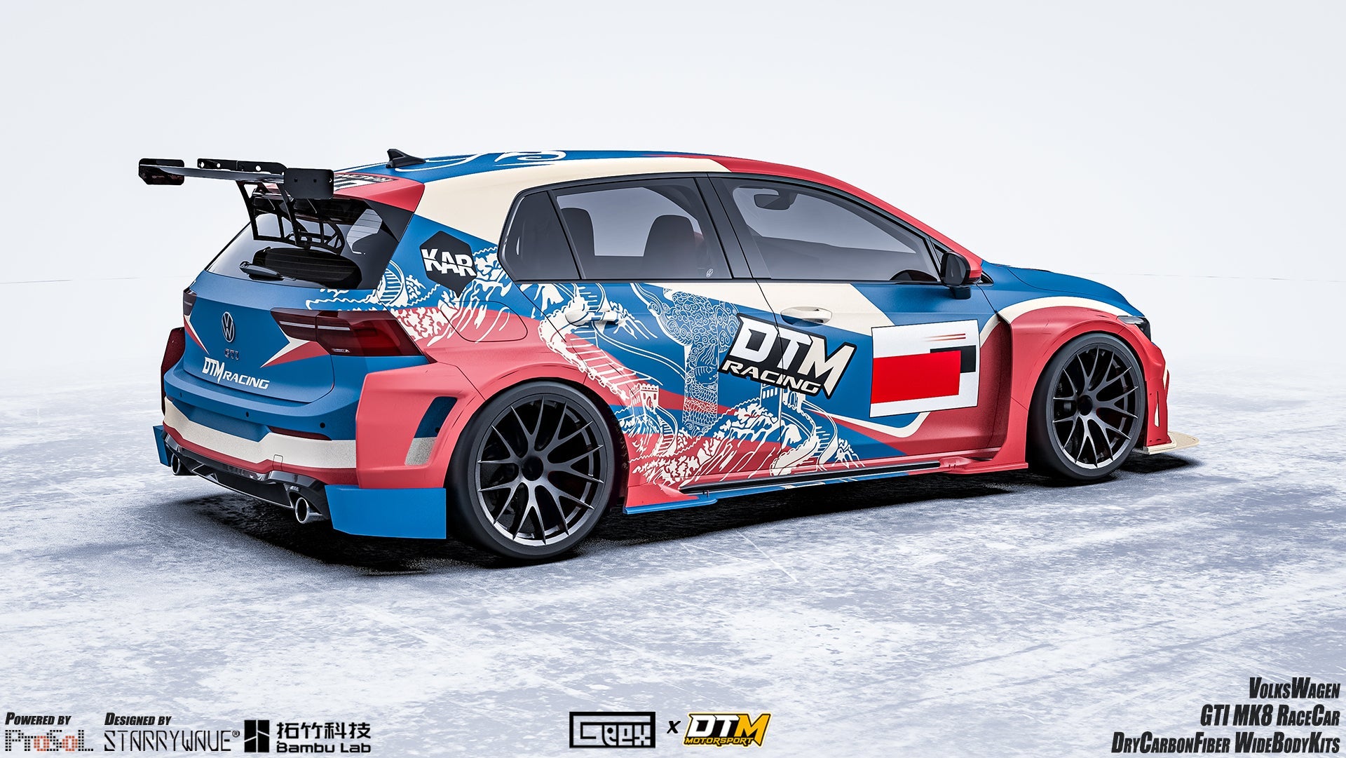 Volkswagen Golf GTI R MK8 2022-ON with Aftermarket Parts - Side Skirts and Extension Carbon Fiber from Geex Village