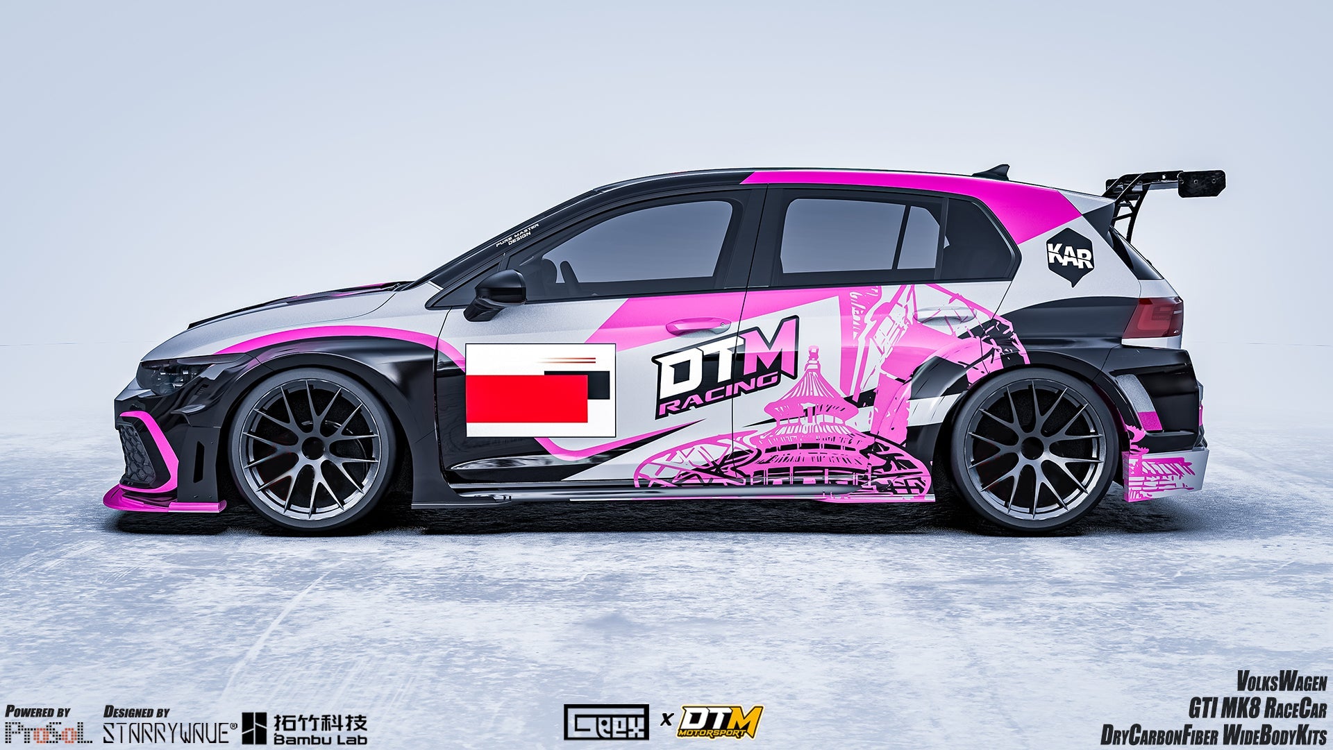Volkswagen Golf GTI R MK8 2022-ON with Aftermarket Parts - Side Skirts and Extension Carbon Fiber from Geex Village