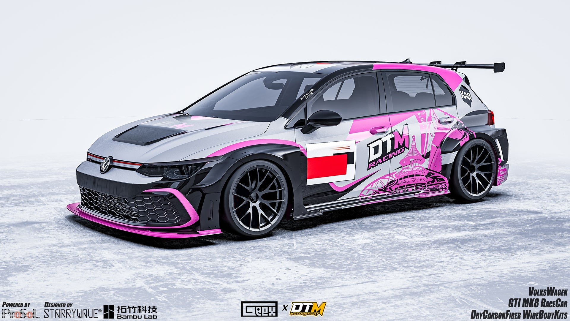Volkswagen Golf GTI R MK8 2022-ON with Aftermarket Parts - Side Skirts and Extension Carbon Fiber from Geex Village