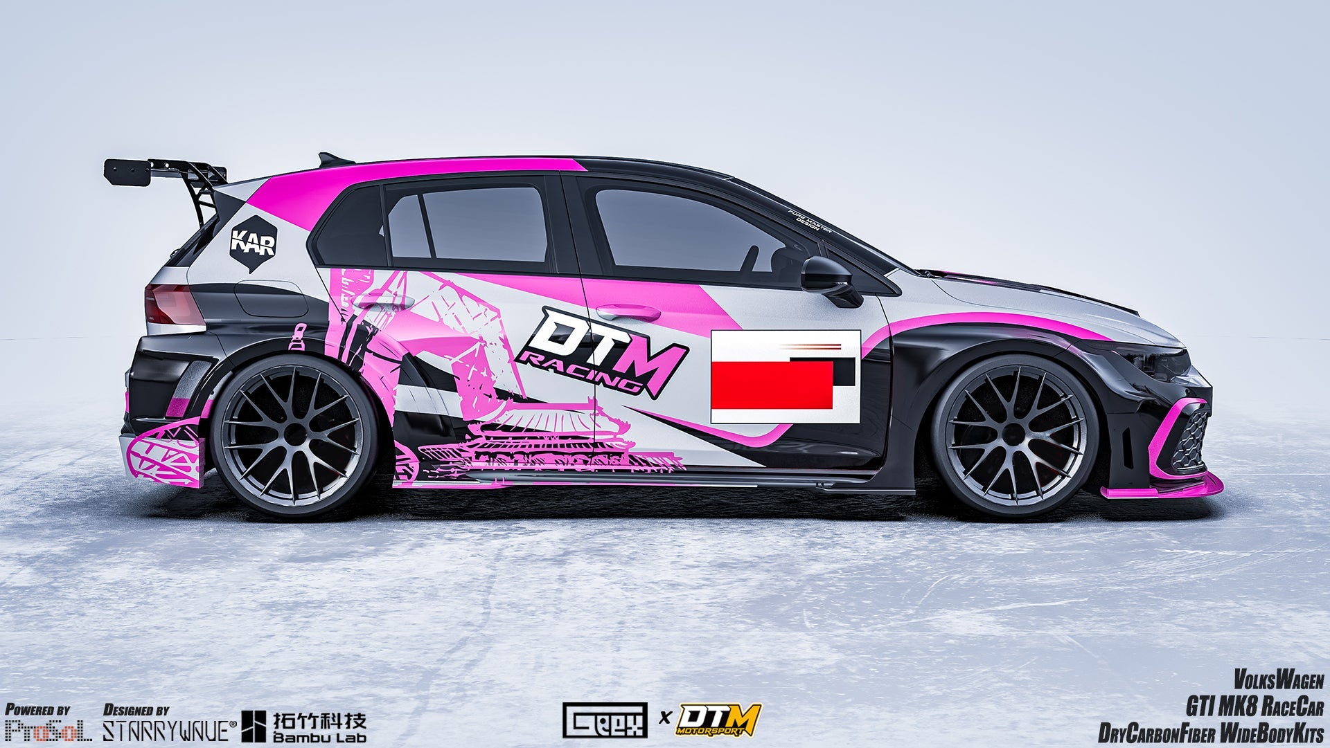 Volkswagen Golf GTI R MK8 2022-ON with Aftermarket Parts - Side Skirts and Extension Carbon Fiber from Geex Village