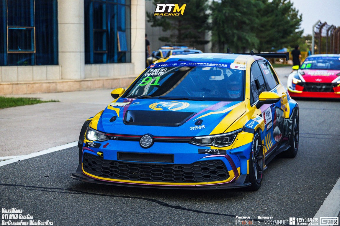 Volkswagen Golf GTI & R-Line MK8 2022 2023 2024 with Aftermarket Parts - Front Bumper Cutout Carbon Fiber from Geex Village