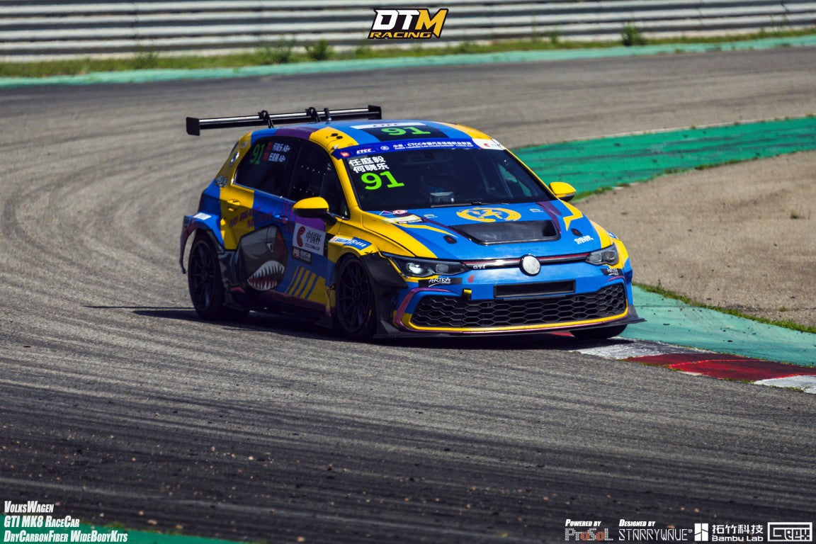Volkswagen Golf GTI & R-Line MK8 2022 2023 2024 with Aftermarket Parts - Front Bumper Cutout Carbon Fiber from Geex Village