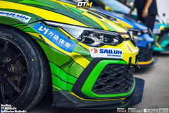 Volkswagen Golf GTI & R-Line MK8 MK8.5 2022-ON with Aftermarket Parts - Front Fender Flares and Front Splitters Set Carbon Fiber from Geex Village