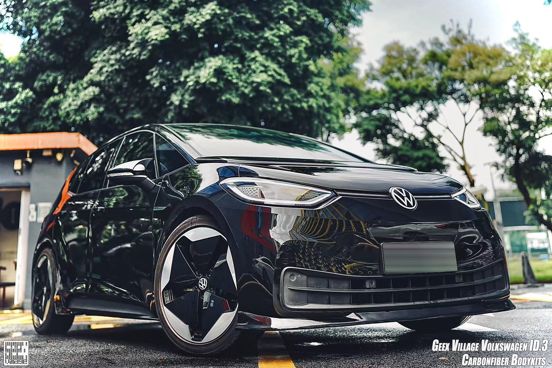 Volkswagen ID.3 Pro Performance / S E11E12 2020 2021 2022 with Aftermarket Parts - Front Lip Carbon Fiber from Geex Village