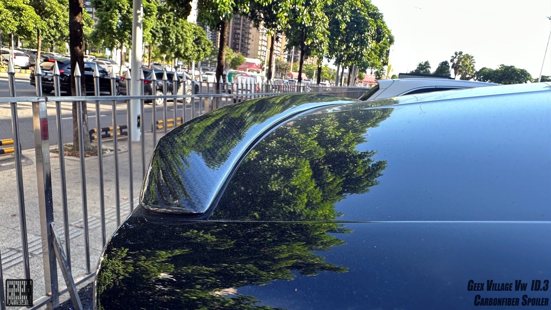 Volkswagen ID.3 Pro Performance / S E11E12 2018-ON with Aftermarket Parts - V1 Rear Roof Spoiler Carbon Fiber from Geex Village