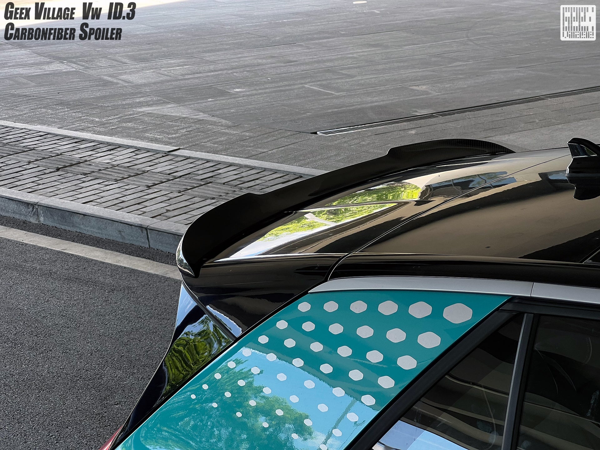 Volkswagen ID.3 Pro Performance / S E11E12 2018-ON with Aftermarket Parts - V2 Rear Roof Spoiler Carbon Fiber from Geex Village