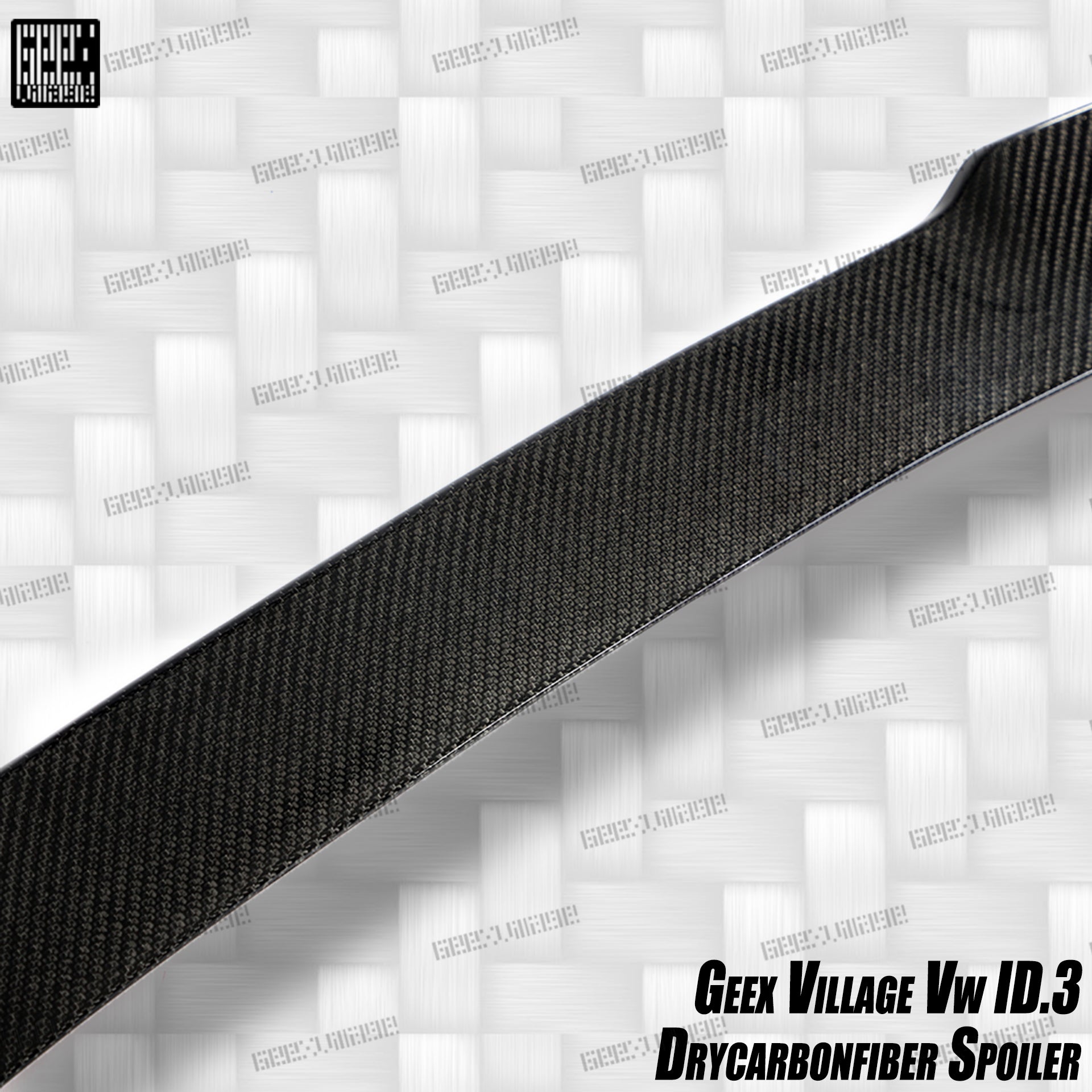 Volkswagen ID.3 Pro Performance / S E11E12 2018-ON with Aftermarket Parts - V2 Rear Roof Spoiler Carbon Fiber from Geex Village