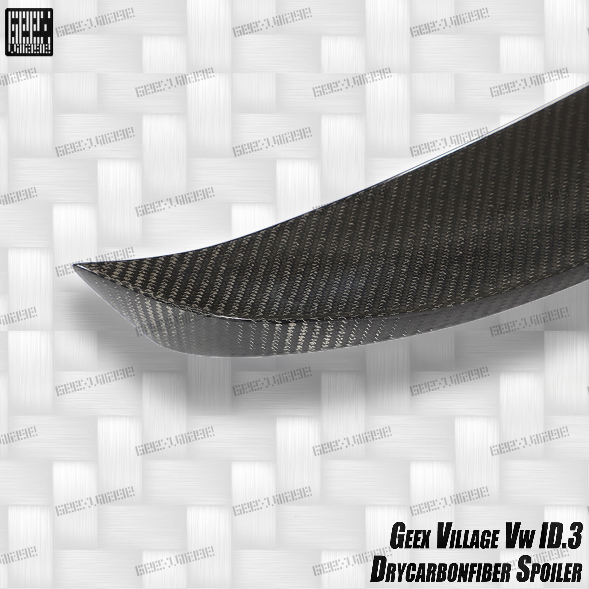 Volkswagen ID.3 Pro Performance / S E11E12 2018-ON with Aftermarket Parts - V2 Rear Roof Spoiler Carbon Fiber from Geex Village