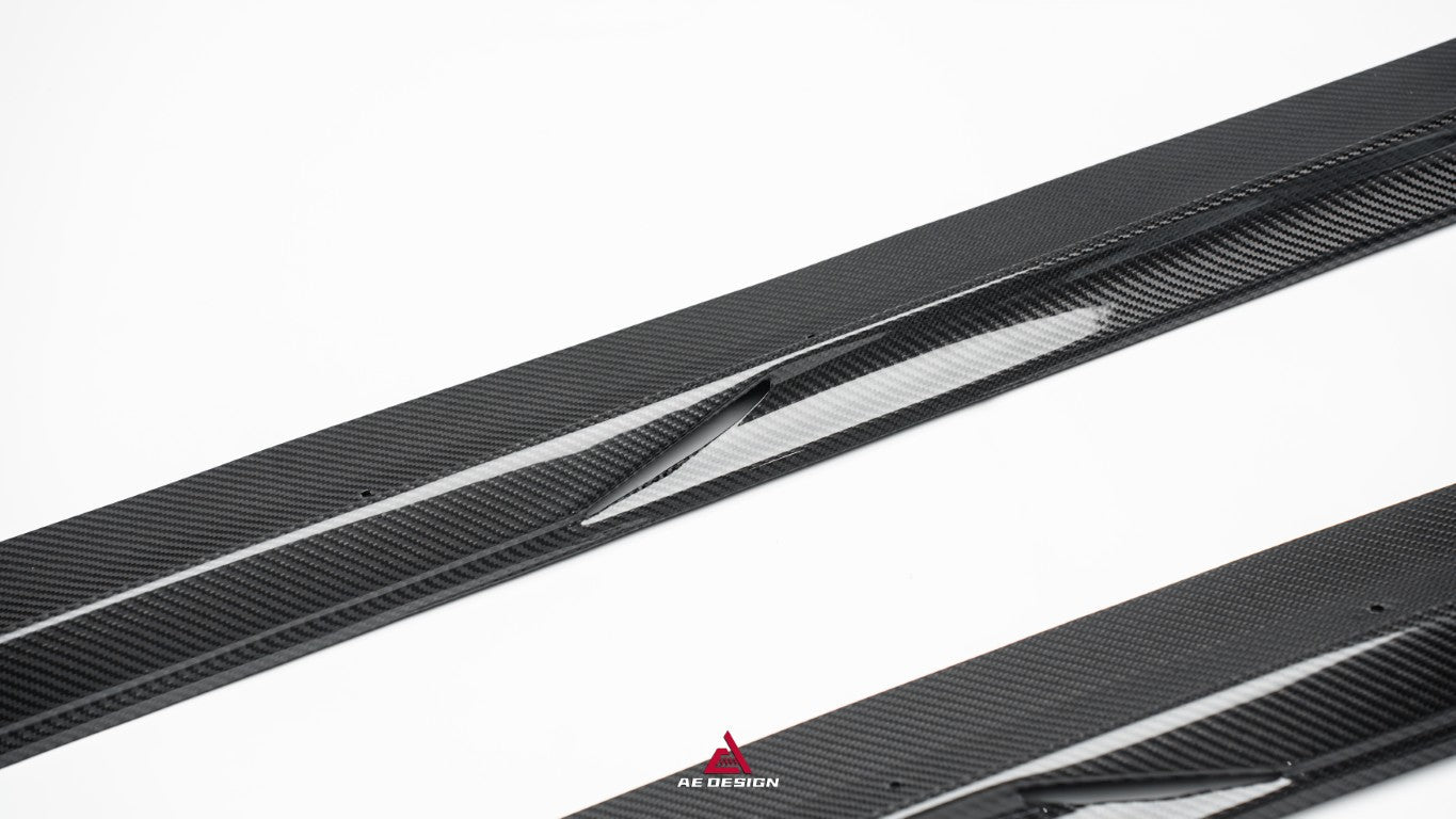 Lamborghini Huracan LP580 LP610 EVO RWD AWD Tecnica Performante 2015 2016 2017 2018 2019 2020 2021 2022 2023 2024 with Aftermarket Parts - Side Skirts Dry Pre-preg Carbon Fiber from ArmorExtend