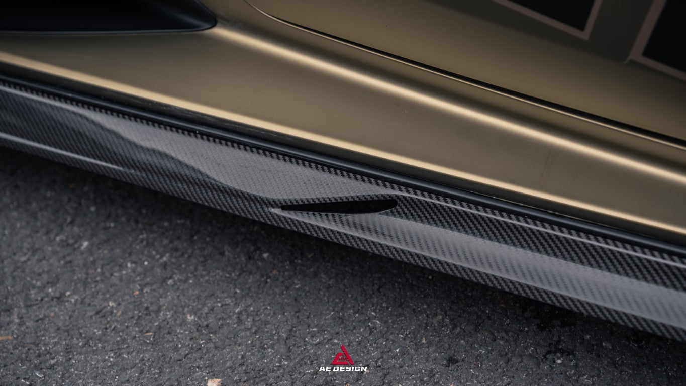 Lamborghini Huracan LP580 LP610 EVO RWD AWD Tecnica Performante 2015 2016 2017 2018 2019 2020 2021 2022 2023 2024 with Aftermarket Parts - Side Skirts Dry Pre-preg Carbon Fiber from ArmorExtend