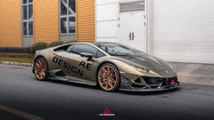 Lamborghini Huracan EVO AWD 2020 2021 2022 2023 with Aftermarket Parts - Front Lip Dry Pre-preg Carbon Fiber from ArmorExtend