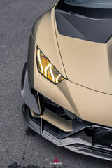 Lamborghini Huracan EVO AWD 2020 2021 2022 2023 with Aftermarket Parts - Front Canards Dry Pre-preg Carbon Fiber from ArmorExtend