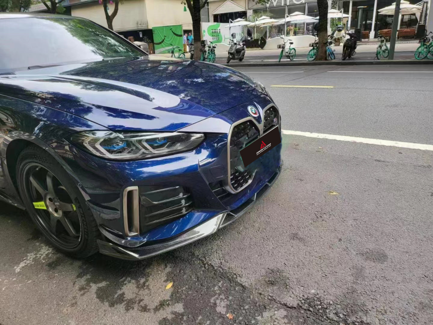 BMW I4 M50 / e Drive 40 G26 2022-ON & 4 Series Gran Coupe M440i 430i G26 2022-ON?(with M-package bumper, does not fit base model) with Aftermarket Parts - AE Style Carbon Fiber Front Canards from ArmorExtend