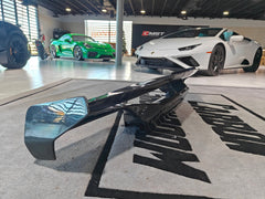 Lamborghini Huracan Tecnica Performante Evo LP610 LP580 2015 2016 2017 2018 2019 2020 2021 2022 2023 2024 with Aftermarket Parts - Vor V2 Style Rear Wing Dry Pre-preg Carbon Fiber from Aero Republic