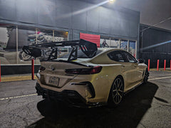 BMW 8 Series M850 840 (With M-Package Bumper) G14 G15 G16 2018 2019 2020 2021 2022 2023 2024 with Aftermarket Parts - Rear Bumper Canards Pre-preg Carbon Fiber from Karbel Carbon