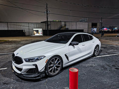 BMW 8 Series M850 840 G16 2018-ON with Aftermarket Parts - Side Skirts Pre-preg Carbon Fiber from Karbel Carbon