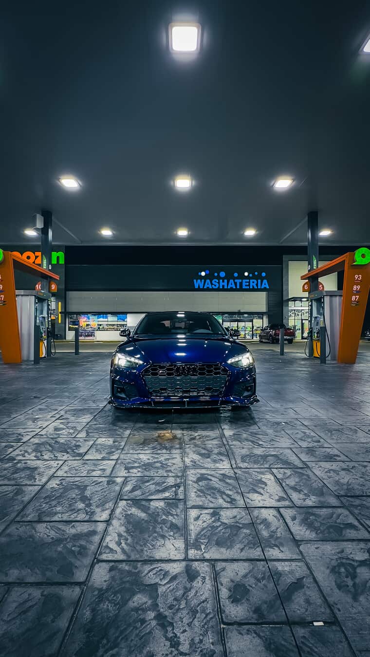 Audi S5 A5 (with S-bumper, does not base model) B9.5 2020 2021 2022 2023 2024 Early 2025 with Aftermarket Parts - V2 Style Front Lip Pre-preg Carbon Fiber from Karbel Carbon