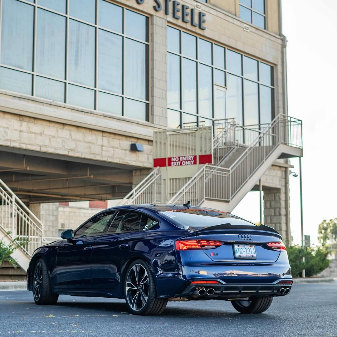 Audi S5 A5 (with s-line bumper, does not base model) B9.5 2020 2021 2022 2023 2024 with Aftermarket Parts - Rear Diffuser Pre-preg Carbon Fiber from Karbel Carbon