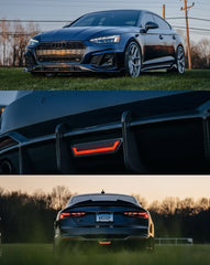 Audi S5 A5 (with s-line bumper, does not base model) B9.5 2020 2021 2022 2023 2024 with Aftermarket Parts - Rear Diffuser Pre-preg Carbon Fiber from Karbel Carbon