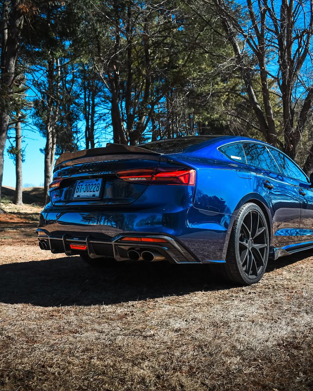 Audi S5 A5 (with s-line bumper, does not base model) B9.5 2020 2021 2022 2023 2024 with Aftermarket Parts - Rear Diffuser Pre-preg Carbon Fiber from Karbel Carbon