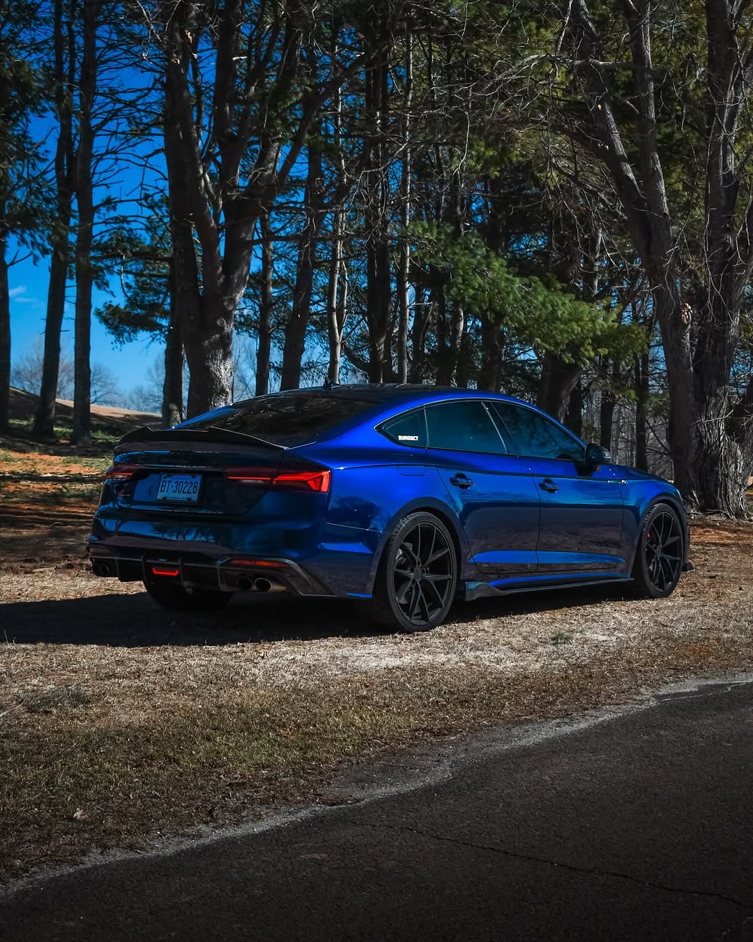 Audi S5 A5 (with s-line bumper, does not base model) B9.5 2020 2021 2022 2023 2024 with Aftermarket Parts - Rear Diffuser Pre-preg Carbon Fiber from Karbel Carbon