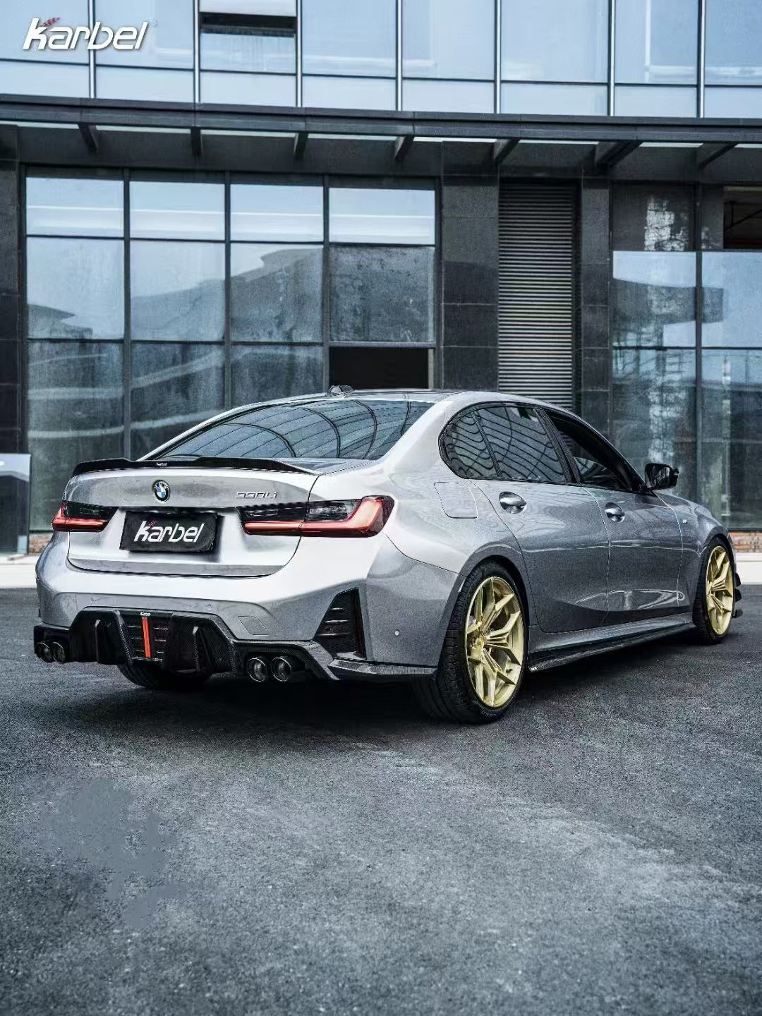 BMW 3 Series 330i M340i G20 G21 (Fits both Pre-LCI & LCI) 2019-ON with Aftermarket Parts - Side Skirts Pre-preg Carbon Fiber from Karbel Carbon