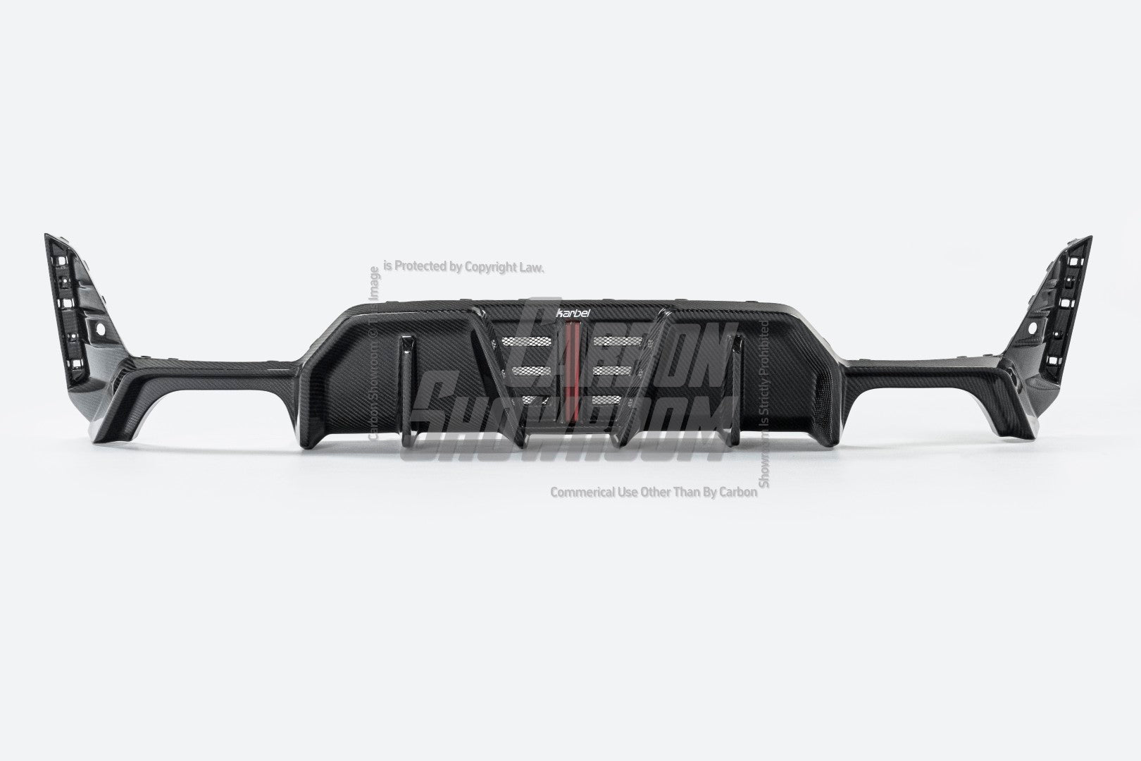 BMW 3 Series 330i (with M-package bumper, does not fit base model) M340i G20 G21 LCI 2023 2024 with Aftermarket Parts - V2 Style Diffuser & Canards Pre-preg Carbon Fiber from Karbel Carbon