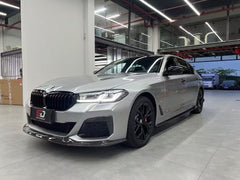BMW 5 series M550 540 530 (with M-package bumper, does not fit base model) G30 LCI 2021-ON with Aftermarket Parts - Upper Valences Pre-preg Carbon Fiber from Karbel Carbon