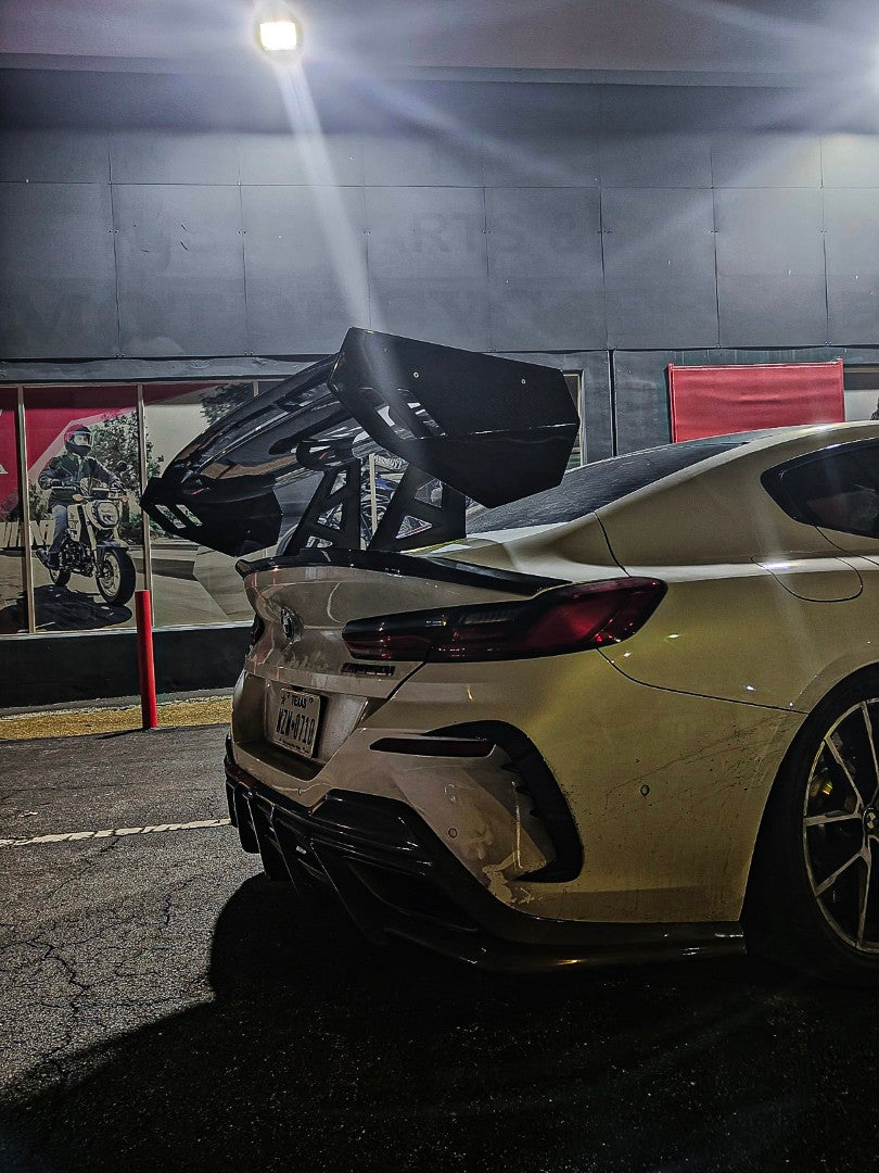 BMW 8 Series M850 840 G16 2018 2019 2020 2021 2022 2023 2024 with Aftermarket Parts - Rear Spoiler Pre-preg Carbon Fiber from Karbel Carbon