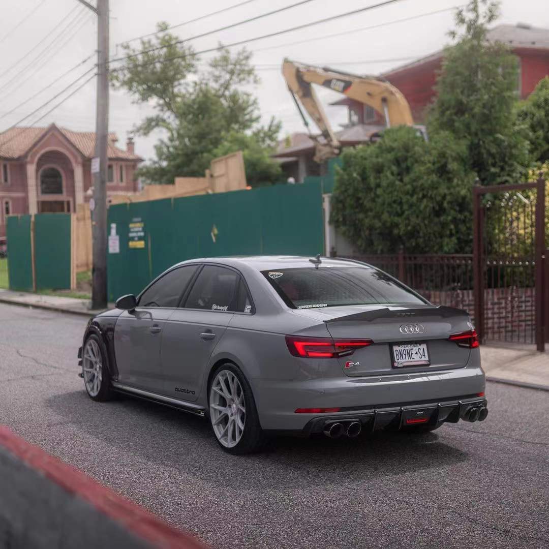 Audi S4 A4 B9 / B9.5 2017-ON with Aftermarket Parts - Side Skirts & Upper Side Skirt Trim Pre-preg Carbon Fiber from Karbel Carbon