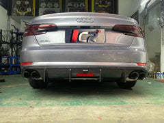 Audi A4 Base Model (does not fit A4 S-line) B9 2017 2018 2019 with Aftermarket Parts - Rear Diffuser Pre-preg Carbon Fiber from Karbel Carbon