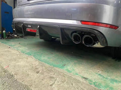 Audi A4 Base Model (does not fit A4 S-line) B9 2017 2018 2019 with Aftermarket Parts - Rear Diffuser Pre-preg Carbon Fiber from Karbel Carbon