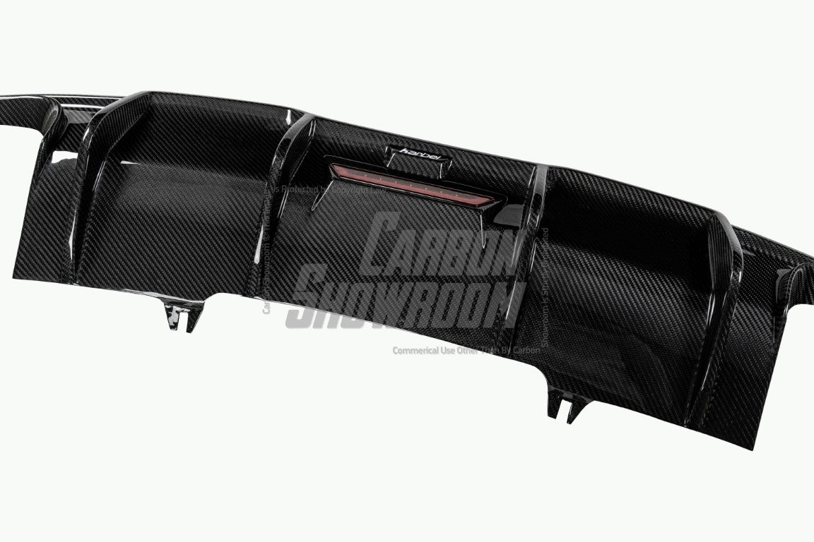 Audi A4 allroad B9 2017 2018 2019 with Aftermarket Parts - Rear Diffuser Pre-preg Carbon Fiber from Karbel Carbon