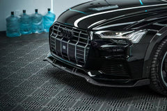 Audi A6 Allroad C8 2020-ON with Aftermarket Parts - V1 Front Lip Pre-preg Carbon Fiber from Karbel Carbon
