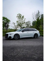 Audi A6 Allroad C8 2020-ON with Aftermarket Parts - V2 Style Front Lip Pre-preg Carbon Fibe from Karbel Carbon